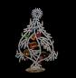 Preview: Free standing vintage rhinestone Christmas tree - Prong Set Stones