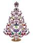Preview: Free standing vintage rhinestone Christmas tree - Prong Set Stones, 33 cm