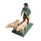 Preview: Grulich nativity figure " Shepherd with sheep "  (7 cm)