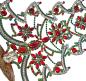 Preview: Free standing vintage rhinestone Christmas tree - Prong Set Stones, 31 cm