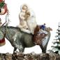Preview: Santa Claus with donkey and Christ child in cotton clothes