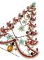 Preview: Free standing vintage rhinestone Christmas tree - Prong Set Stones, 34 cm
