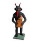Preview: Grulicher Krippenfigur, Krampus / Teufel mit Kind (10 cm)