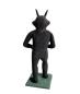 Preview: Grulicher Krippenfigur, Krampus / Teufel mit Kind (10 cm)
