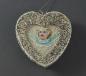 Preview: Cardboard ornament heart with angel scrap, ca. 1930