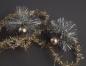 Preview: 4 gold-colored Tinsel Garlands with silver Beads / Tinsel, ca. 500 cm