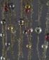 Preview: 3 gold-colored Tinsel Garlands with glass Beads, ca. 420 cm