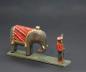 Preview: Grulicher Krippenfigur "Elefant mit Treiber" (5 cm)