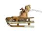 Preview: Spun cotton girl on sled, ca. 1900