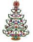 Preview: Free standing vintage rhinestone Christmas tree - Prong Set Stones, 33 cm