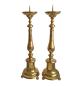 Preview: Pair of altar candlesticks, candlesticks / gold-plated brass ~ 1900