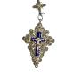 Preview: Rosary filigree made of silver 800 / cross with enamel, 19th century