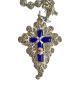 Preview: Rosary filigree made of silver 800 / cross with enamel, 19th century