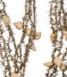 Preview: 4 gold colored tinsel garlands with spun cotton icicles,  ca. 560 cm - ca. 1930