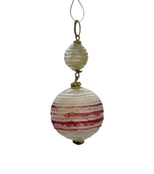 Glasornament, Kugel mit Wachs befüllt, ~ 1920