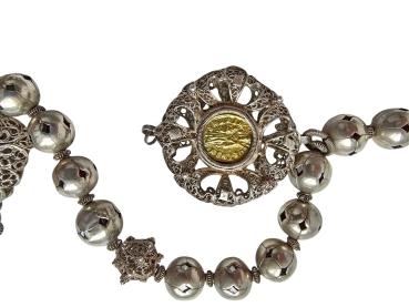 Rosary filigree, silver 13 lot, 18th century