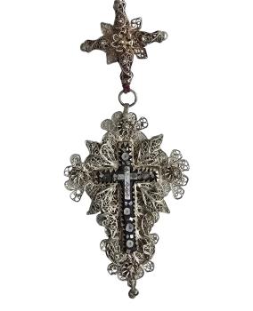 Rosary filigree, silver 13 lot, 18th century