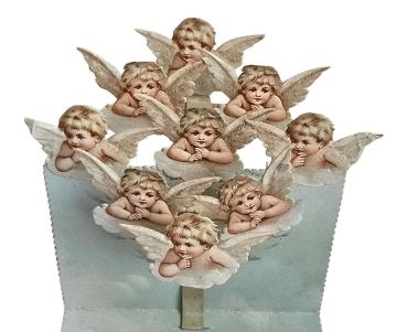 Folding Card with Angel, before 1900