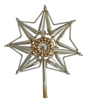 Antique beaded christmas tree topper, 20s