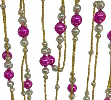 3 antique beaded Garlands,  each ca. 160 cm (480 cm)