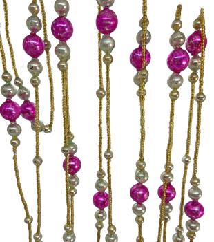 3 antique beaded Garlands,  each ca. 160 cm (480 cm)