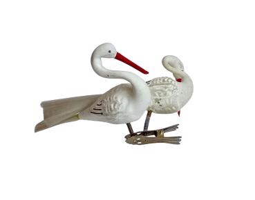 Pair of Storks on Clip, ~ 1930