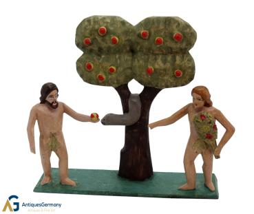 Grulicher Krippenfigur " Adam und Eva " (10 cm)