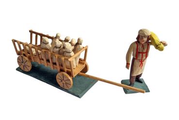 Nativity figure  " Miller with cart " (7 cm)