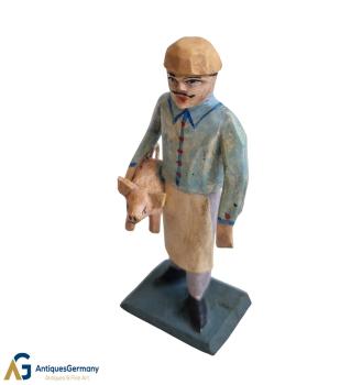 Nativity Figure, Butcher with Pig (7 cm)