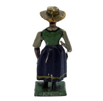 Frau mit Handtasche, ~ 1900  (7 cm)