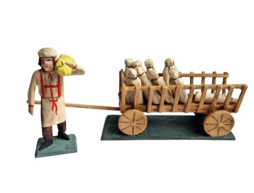 Nativity figure  " Miller with cart " (7 cm)