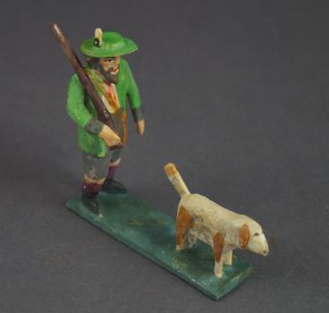 Grulicher Krippenfigur "Jäger mit Jagdhund " (7 cm)