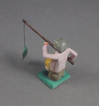 Grulicher Krippenfigur " Angler " (7 cm)