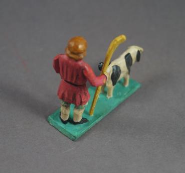 Grulicher Krippenfigur " Hirte mit Hund " (5 cm)