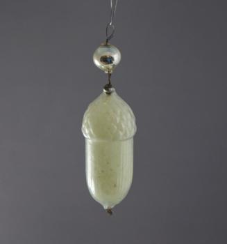 Glass Ornament filled with fluorescent Wax, Gablonz ca. 1930