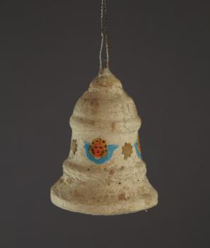 Spun Cotton Bell with angel die cuts, ca. 1920