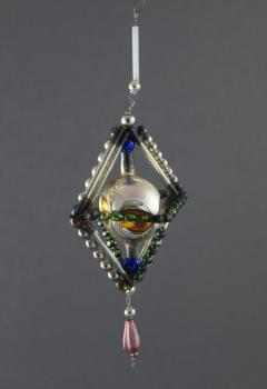 Beaded Glass Ornament, Gablonz ca. 1930