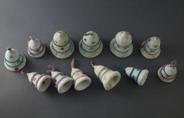 12 Spun Cotton Bells ~ 1930