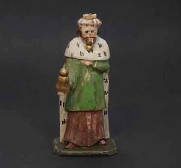 Grulich nativity figure  " Holy King Balthasar ", ~ 1900  (10 cm)