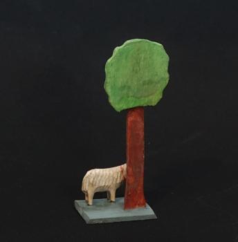 Grulich nativity crib accessory " Fruit Tree with Sheep "