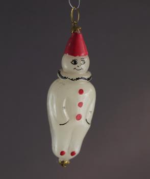Glass Ornament Clown, Gablonz ca. 1930