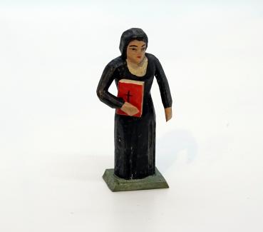 Grulicher Krippenfigur " Nonne mit Gebetsbuch " (7 cm)