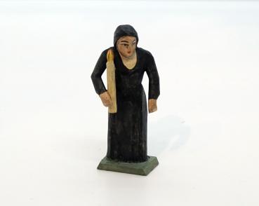 Grulicher Krippenfigur " Nonne mit brennender Kerze " (7 cm)
