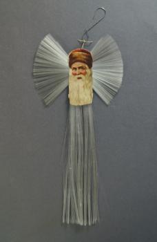 Ornament aus Glasseide mit Nikolaus Oblate, ~ 1920