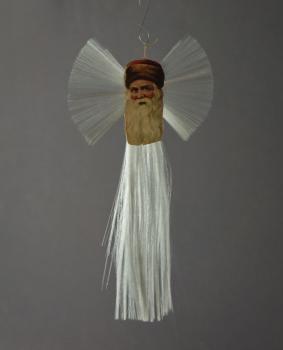 Ornament aus Glasseide mit Nikolaus Oblate, ~ 1920