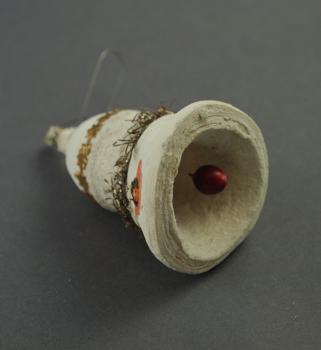 Spun Cotton Bell with angel die cuts ca. 1920
