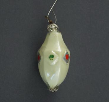 Gablonzer Glasornament mit fluoreszierendem Wachs befüllt  ~ 1920