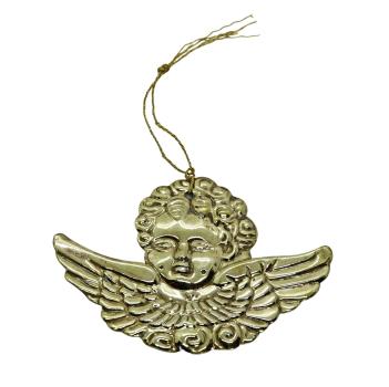 Angel, embossed tin, gilded, ca. 1900