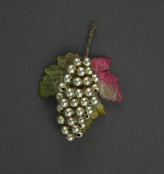 Beaded Glass Ornament, Grapes, Gablonz ca. 1930