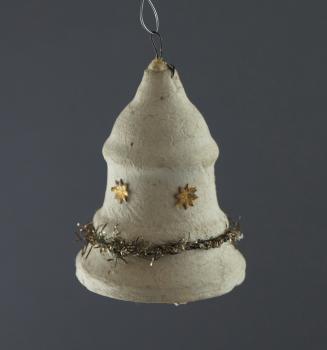 Glocke aus Watte mit Tinsel ~ 1920